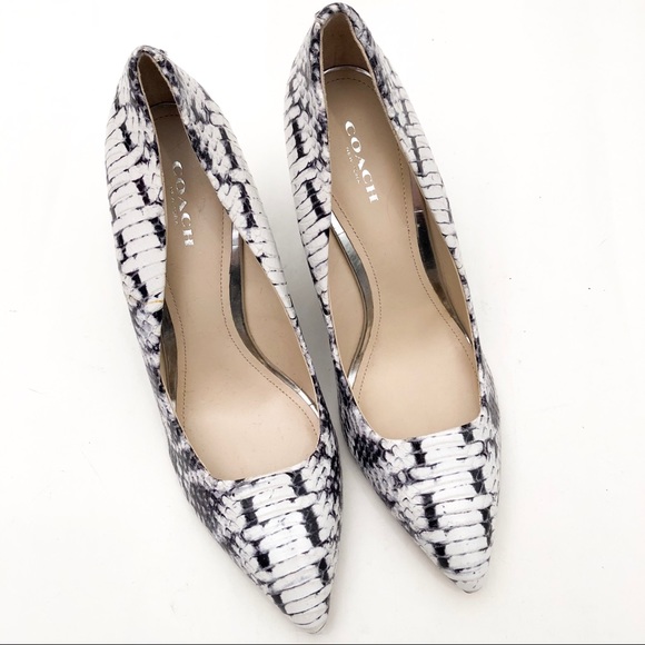 Coach Shoes - Coach Leather Pointed Toe Wedges NWOT 8.5